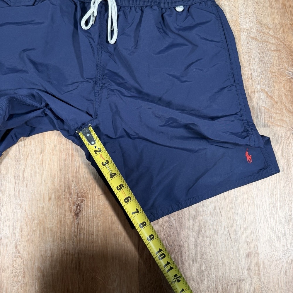 Polo Ralph Lauren Mens XL Swim Trunks Shorts Navy Red Yellow Pony Mesh Lined - Picture 8 of 8